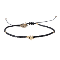 Star black gold armband Meet Coco